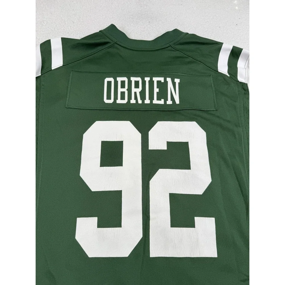 New York Jets Football Jersey Mens XL Green NFL Nike OBrien 92 On Field